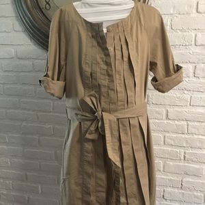Brooks Brothers tan shirt dress